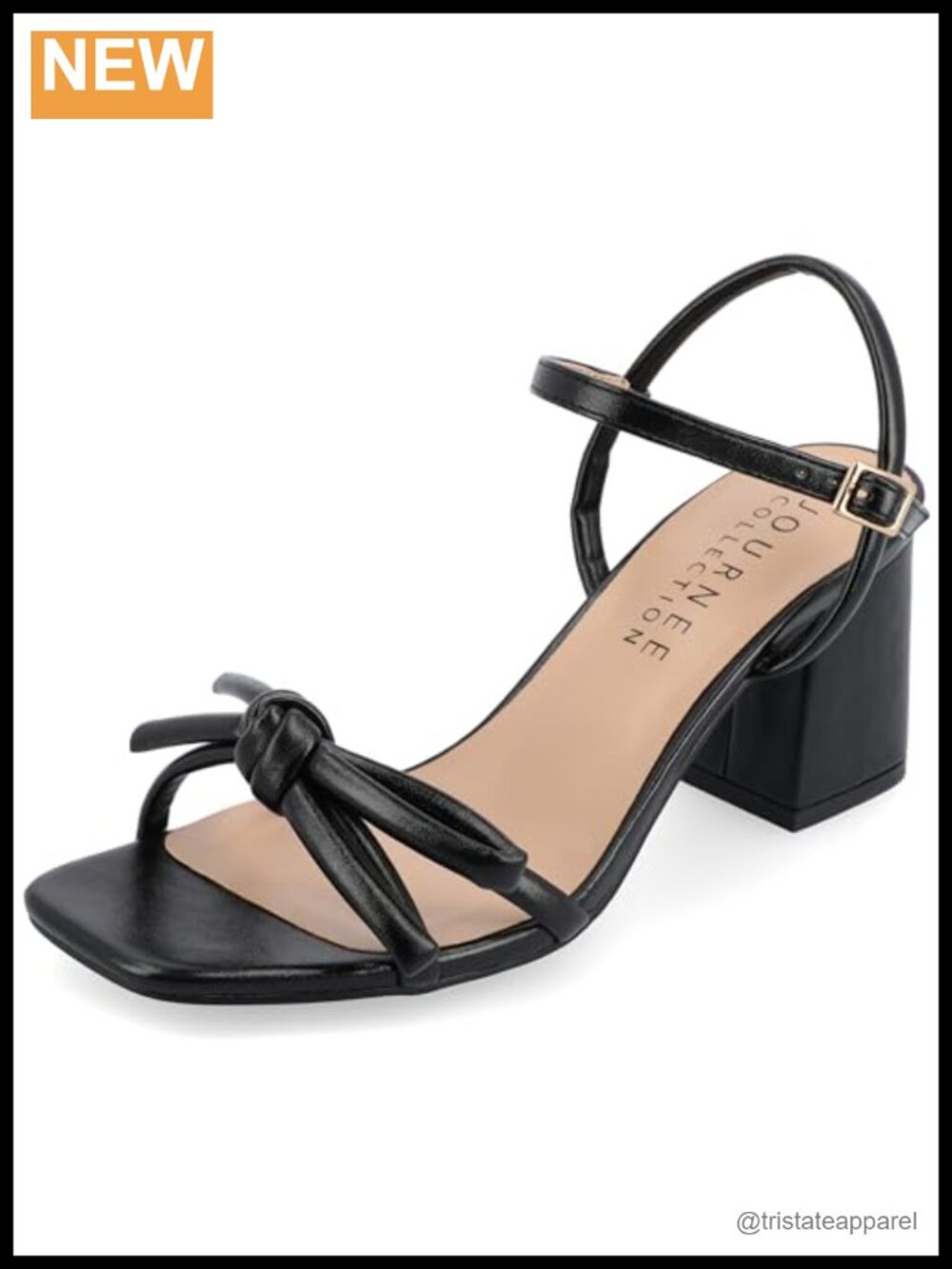 Block Heel Sandals with Ankle Strap Open Toe Comfort Footbed